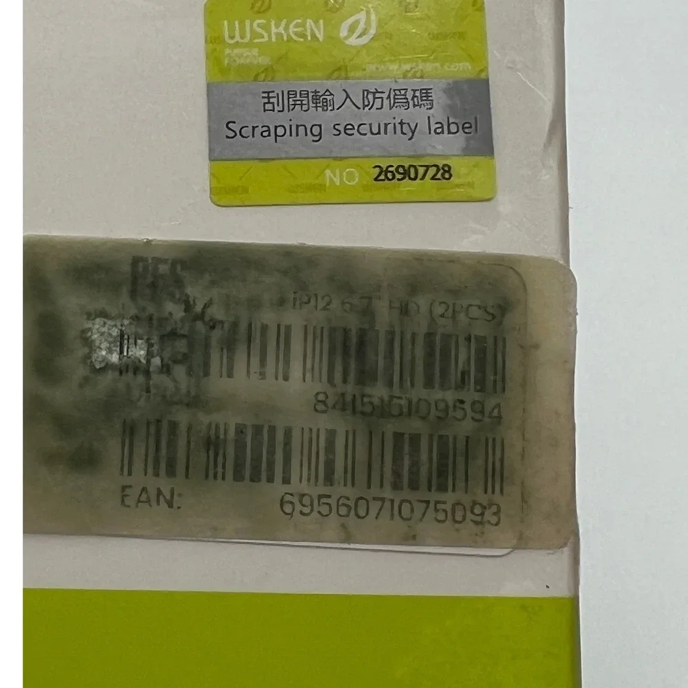 WSKEN Screen Protector iPhone 12 Pro Max 6.7 Clear Brand New 2-Pack 9H Glass